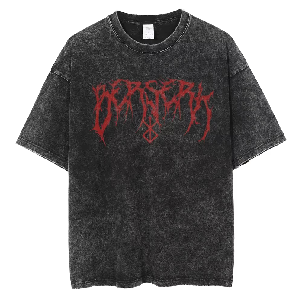 Streetwear Brand Logos - Vintage Washed Berserk Death Metal Logo