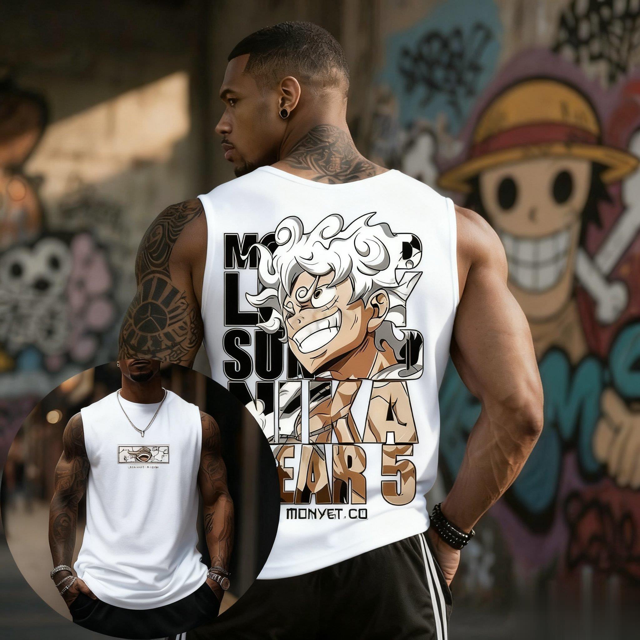 One Piece Luffy Gear 5 Tank To - Streetwear Brand Japan 评论和价格