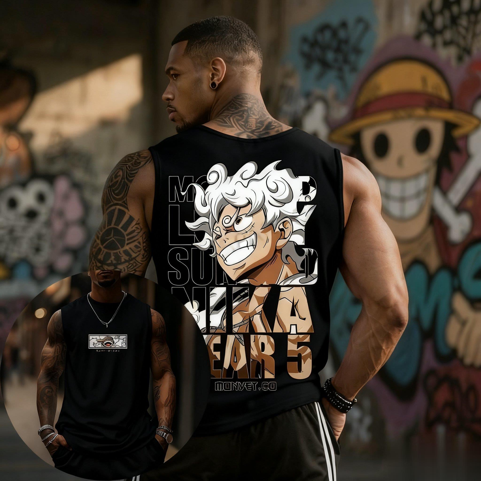 One Piece Luffy Gear 5 Tank To - Streetwear Brand Japan 评论和价格